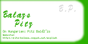 balazs pitz business card